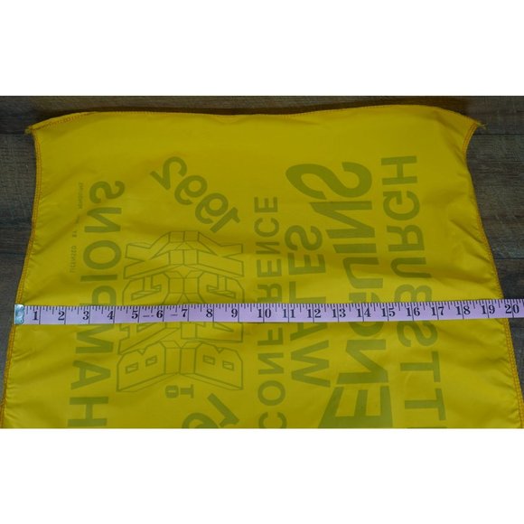 VTG Pittsburgh Penguins 1991-92 Back to Back Wales Conference Flag 21"x19.5" - Picture 6 of 6